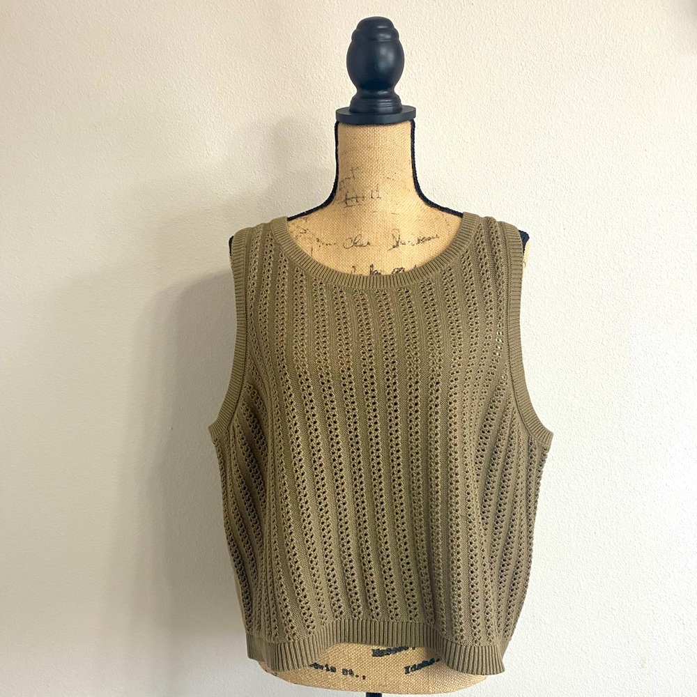 Banana Republic Factory Open-Stitched Sweater Vest- XXL